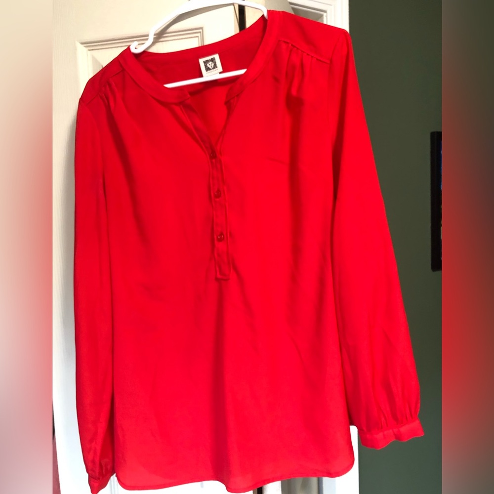Women’s red blouse size medium